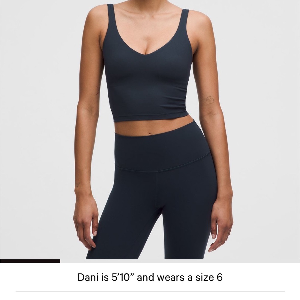 Lululemon Align Tank Top - black, light support (a/b cup), size 6